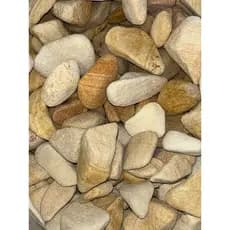 Pedra Arenito Amarela 5 á 15kg Para Jardim, Seixo Ornamental para decoração de Jardim Exteriores e Vasos