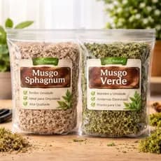 Kit Musgo verde e Musgo Sphagnum, substrato natural para Orquídeas, vasos e decoração de jardim.