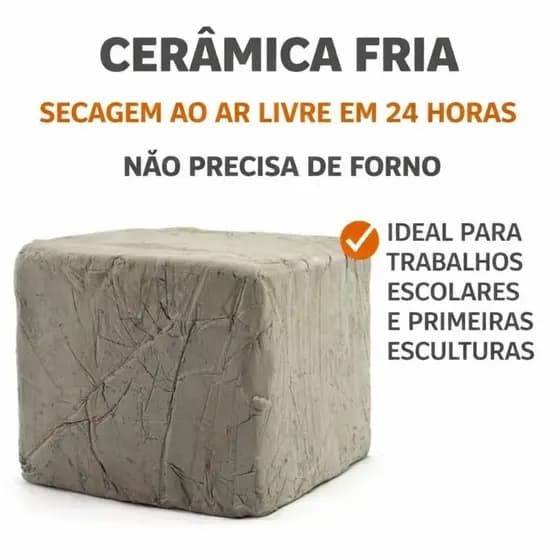 Argila De Modelar Secagem a Frio, Seca em 24 horas, Cerâmica fria para Artesanatos, Argila Barro Escolar