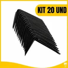 Kit 10 Pcs/15 Pcs /20 Pc Suporte 20x25cm Para Prateleira Cantoneira Preta Suporte Mão Francesa
