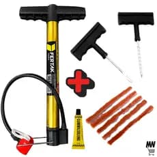 Kit Reparo Pneu Sem Câmara + Bomba de ar 30cm Carro Moto
