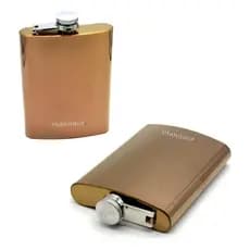 Cantil Porta Bebida De Bolso 240ml Rose Gold Bolso Whisky Liso