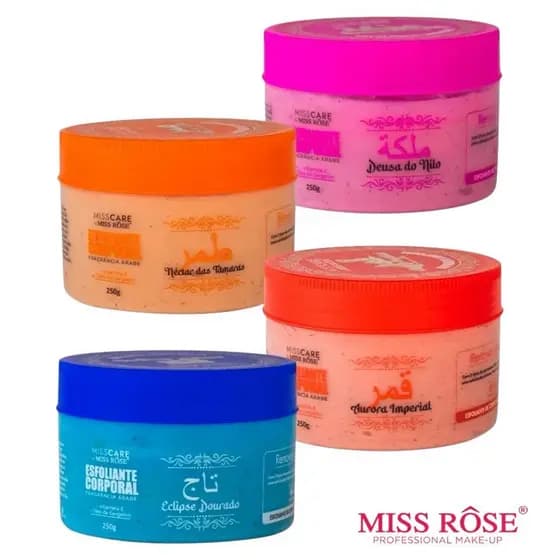 Esfoliante Corporal Perfumado Árabe Miss Rôse – Remove Impurezas e Deixa a Pele Sedosa