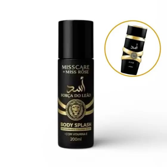 Body Splash Árabe Masculino 200ml - Força do Leão: Alta Fixação Insp. Asad