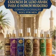 Kit 7 Body Splash Masculino Soul - Luxo Árabe para Homens de Presença