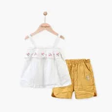 Meninas estilingue terno verão estilo fino bebê puro algodão colete dividir terno de duas peças bebê legal estilo ociden