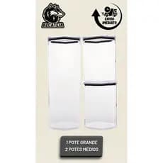 Kit 3 Potes Hermético Cozinha Envio Imediato