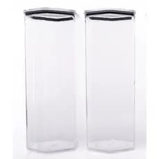 Kit 2 Potes  Hermeticos Grandes Modelo Sextavado