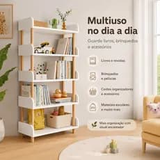 Estante de madeira 4/5/6 camadas Estante Organizador Livreiro Prateleira Para Sala Quarto Escritório