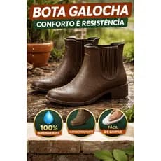 Bota Galocha emborrachada confortável antiderrapante Trabalho Feminina e Masculina