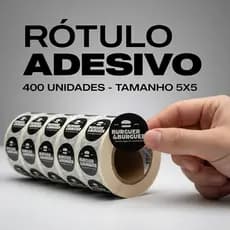 400 Rótulos para diversos tipos de embalagem em vinil - Tamanho 5x5