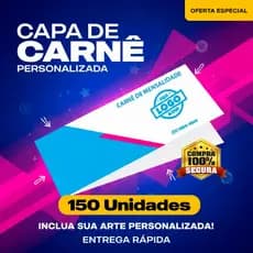 150 CAPAS DE CARNÊ PERSONALIZADAS - DESTAQUE SUA MARCA COM ESTILO