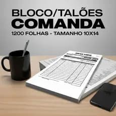 12 Blocos de comanda Ficha de notas com 1200 folhas Personalizado