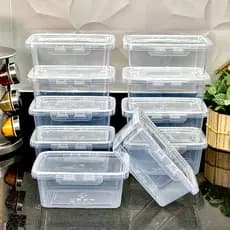 Kit 30 Marmitas com Travas Laterais 900ml GL MIX - BPA FREE Dieta Semanal organizadoras de alimentos