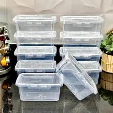 Kit Conjunto 20 Marmitas com Travas Laterais 900ml GL MIX - BPA FREE vasilhas alimento organizadoras