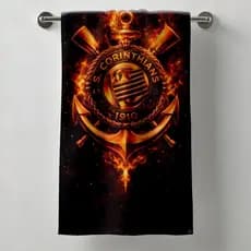 Toalha de Banho Estampa Timão Corinthians Time Futebol Torcedor Fiel Praia Piscina Macia Exclusiva