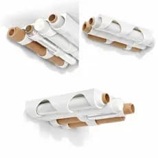 Organizador Suporte de Rolos para Armário Suporte Papel Alumínio PVC Papel Manteiga Cozinha Funcional