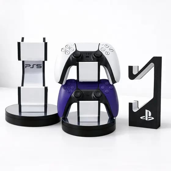 Suporte para Controle PS5 | Organizador Gamer Vertical | Base Antiderrapante | 17cm