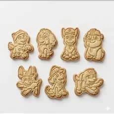 Kit Cortadores de Biscoito Patrulha Canina 8 Peças – Moldes Infantil para Cookies Decorados