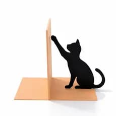 Aparador Suporte Para Livros Decorativo Gato Preto Bookend Porta Livros Organizador Estante Moderno