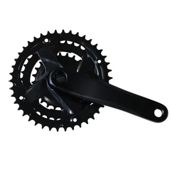 Pedivela Bike Mtb Bicicleta Triplo Aluminio Preto 24-34-42