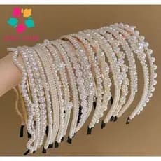 DAGUAN KIT 10PCS Tiaras Delicada Feminina Pérola Luxo Arco Cabelo（10 modelos diferentes）