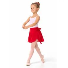 Saia Transpassada Ballet Infantil Helanca Light Ajustável Dança