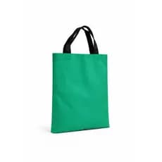 Kit 10 Sacolas TNT Reutilizável 33x39cm Ecobag Mercado Verde Alça Preta
