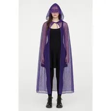 Capa Feiticeira Roxa Longa Fantasia Halloween Cosplay Oferta