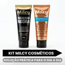 Kit Facial 1 Removedor de Cravos + 1 Vitamina C Skin Care Clareador Milcy