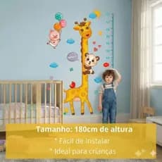 Régua de Crescimento Infantil Adesiva Decoração Quarto Meninos e Meninas