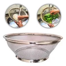 Escorredor De Alimentos 25cm Macarrão Arroz Inox Multiuso Cozinha