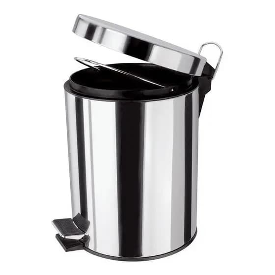 Lixeira de Inox c/ Pedal Sem Contato Higiênico Prático Para Lixeira de Cozinha Lixeira de Banheiro