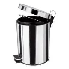 Lixeira de Inox c/ Pedal Sem Contato Higiênico Prático Para Lixeira de Cozinha Lixeira de Banheiro