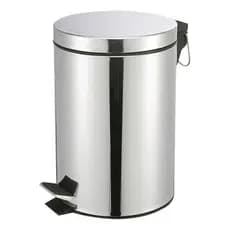 Cesto De Lixo Pedal Inox Lixeira Banheiro Cozinha 12 Litros