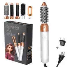 Escova Secadora Profissional 5 em 1 Escova Modeladora Alisa Seca Cabelo Anti Frizz 110V