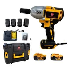 Chave De Impacto Yamonaco Adaptador 3/4 2000nm A Bateria Litio 5.0Ah Brushless Amarela Maleta 2 Baterias 127/220v