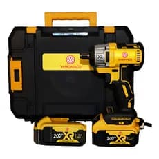 Chave De Impacto Parafusadeira Yamonaco 2 Em 1 20v Bateria 520Nm Brushless Auto-stop Amarelo Kit Maleta 127/220v 60hz