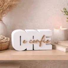 Letreiro Decorativo Ore e Confie Moderno para Sala Quarto Escritório Ideal para Decoração de Casa e Presente Especial