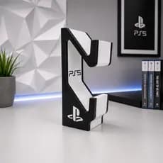 Suporte para 2 Controles PS5 Organizador Gamer Porta Controle PlayStation Mesa Setup Design Moderno Resistente