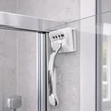 Suporte para Lâmina de Barbear Organizador Box Banheiro Fixação Dupla Face Sem Furo Prático Resistente