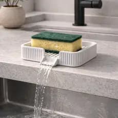 Bandeja de Drenagem Para Esponja e Sabão/Sabonete – Suporte para Esponja e Sabonete | Moderno | Minimalista