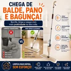 Mop Spray Elegance Nobre 350ml | Limpeza Sem Balde com Refil Lavável e Spray Integrado