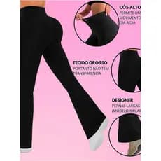 Calça Bailarina Flare Feminino legging Cintura Alta