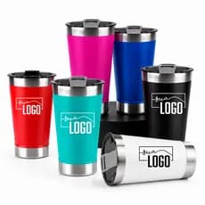 Kit 3/5/7/10 Copo Térmico 473ml com Isolamento Térmico Eficiente em Aço Inoxidável Personalizado