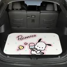 1 Sanrio Pochacco Tapete de porta-malas de carro antiderrapante Tapete resistente para animais de estimação Tapete de pr