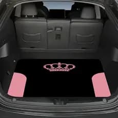 Tapete de piso de carro durável, padrão rosa, tapete de porta-malas interno de carro, decoração geral de carro, tapete d