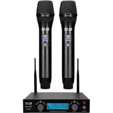 Microfone Sem Fio Duplo Dylan DW-902 Power – Alcance Longo, Som Profissional, Ideal para Eventos