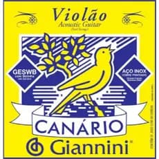 ENCORDOAMENTO PARA VIOLÃO AÇO  - GESWB COM BOLINHA  -  TENSÃO MÉDIA 011 -  GIANNINI -  CANÁRIO
