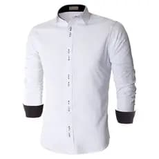 Camisa Social Masculina Slim Fit Manga Longa Não Amassa Algodão Confortável Camisa Social Slim Branca Preta Azul Marinho
